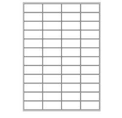 ETICHETTE BIANCHE CON MARGINI - LASER/INKJET/COPIATRICI - 52X23 5 -   100 FF