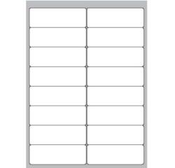 ETICHETTE BIANCHE ANGOLI ARROTONDATI - LASER/INKJET/COPIATRICI - 99X34- 100 FF