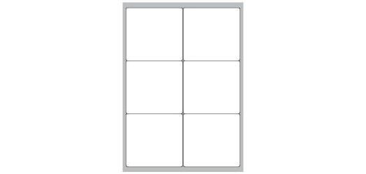 Etichette bianche angoli arrotondati - Laser/Inkjet/Copiatrici - 99x93 - 100 ff