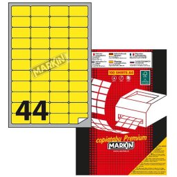 ETICHETTE IN SCATOLE DA 100 FOGLI FORMATO A4 - A3 GIALLO