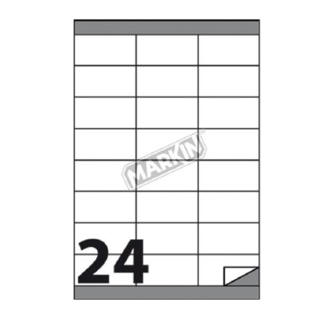 Markin C549 self-adhesive label Rectangle Permanent White 2400 pc(s)