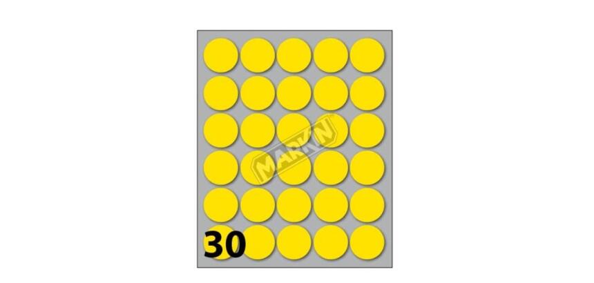 CONF10 BUSTE ETICH 7 GIALLE  DIAM22