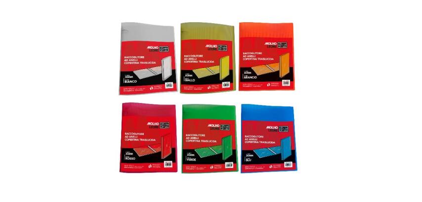 CF24 RACCOGLITORI PPL A4 4 ANELLI TONDI COLORI ASS. 84 BIANCO  4 ROSSO4 BLU 4 VERDE  4 GIALLO  4 ARANCIO