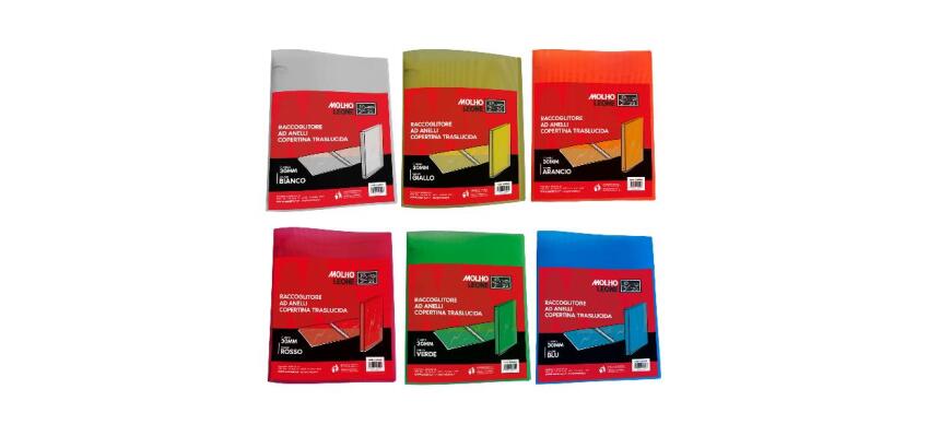 CF24 RACCOGLITORI PPL A4 4 ANELLI TONDI COLORI ASS. 84 BIANCO  4 ROSSO4 BLU 4 VERDE  4 GIALLO  4 ARANCIO