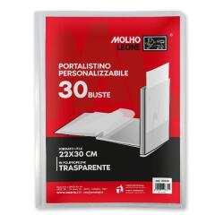 CF24 PORTALISTINI PERSONALIZZABILI TRASPARENTI 30 BUSTE