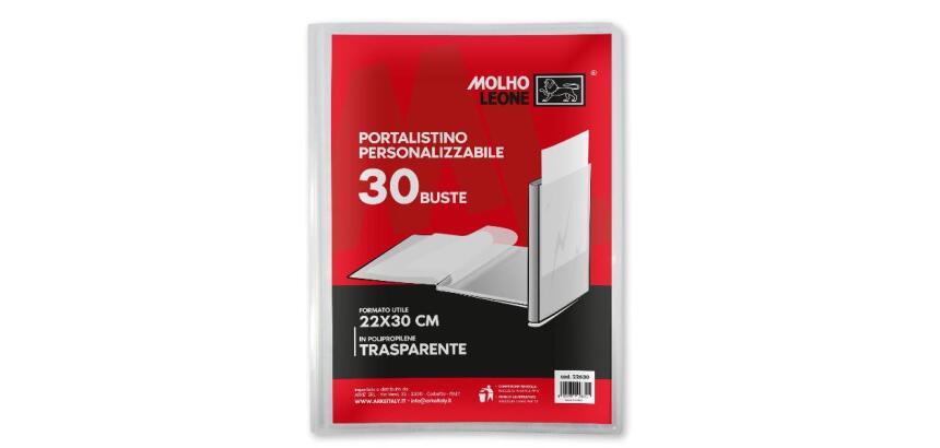 CF24 PORTALISTINI PERSONALIZZABILI TRASPARENTI 30 BUSTE