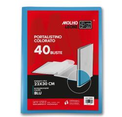 Portalistino 40 buste azzurro (conf. 12)