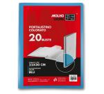 Portalistino 20 buste azzurro A4 (conf.24)