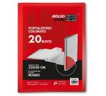 Portalistino 20 buste rosso A4 (conf.24)