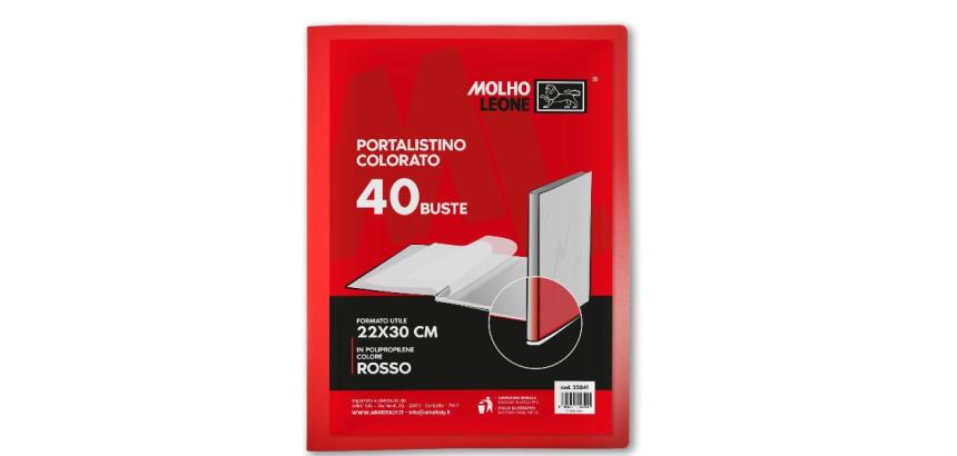 Portalistino 40 buste rosso (conf. 12)
