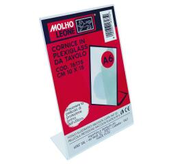 CORNICE A L IN PLEXIGLASS DA TAVOLO CM 10 X 15 (VERTICALE)