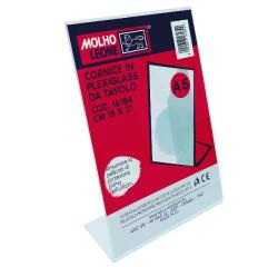 CORNICE A L IN PLEXIGLASS DA TAVOLO CM 15 X 21 (VERTICALE)