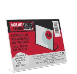 CORNICE A L IN PLEXIGLASS DA TAVOLO CM 15 X 10 CM (ORIZZONTALE)