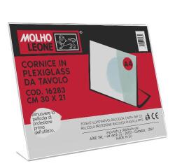 CORNICE A L IN PLEXIGLASS DA TAVOLO CM 30 X 21 (ORIZZONTALE)