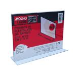 CORNICE A T IN PLEXIGLASS DA TAVOLO CM 21 X 15 (ORIZZONTALE)
