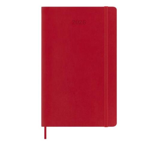AGENDA SETTIMANALE 2026 ROSSA COPERTINA MORBIDA LARGE