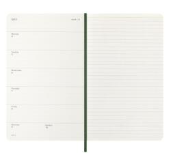 AGENDA SETTIMANALE 2026 VERDE COPERTINA MORBIDA LARGE