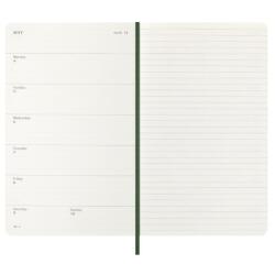 AGENDA SETTIMANALE 2026 VERDE COPERTINA MORBIDA LARGE