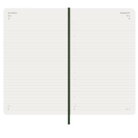 AGENDA GIORNALIERA 2026 VERDE COPERTINA MORBIDA LARGE