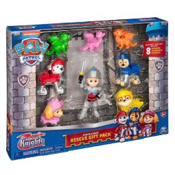 PAW PATROL Rescue Knights Gift Pack da 5 personaggi e 3 draghi