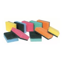 SPUGNE SINTETICHE ABRASIVE COLORATE 10pz