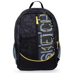 ZAINETTO 3 ZIP BACKPACK BLACK