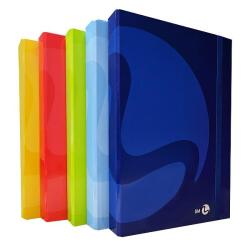 PORTA PROGETTI DORSO 3 25x34x3 ELASTICO PIATTO CARTONE PESANTE PLASTICA LUCIDA COLORI ASSORTITI