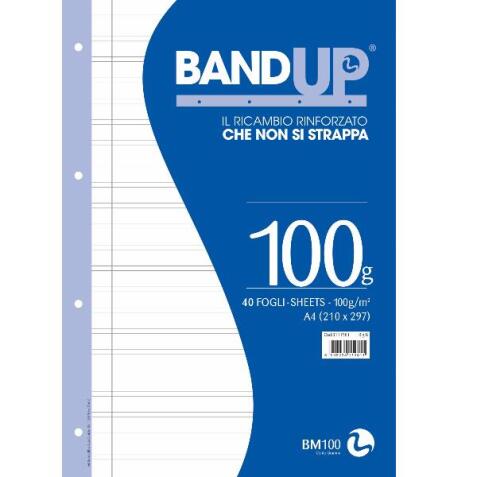 RICAMBI RINFORZATI BAND UP A4 100GR RIGATURA B FG 40
