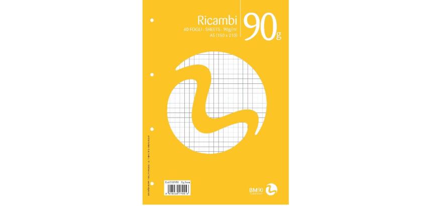 RICAMBI NON RINFORZATI A4 90GR RIGATURA 5 MM 40 FG