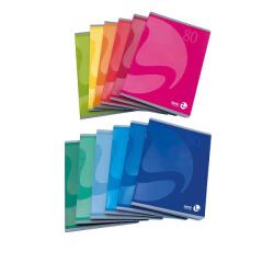 CF 12 QUADERNI COLOR A5 80GR RIGATURA C FG 20+1 COVER 240GR COL. ASS.