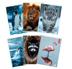 Maxiquaderno A4 40fg+2 80gr 1 rigo c/margine Animal 2023 BM