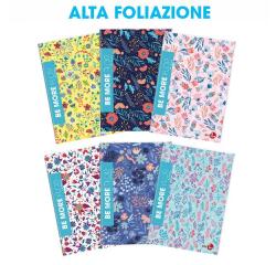 CF 10 QUADERNI MAXI FLOR A4 100GR RIGATURA 1 RIGO FG 24+1 COVER PESANTE PLASTICA OPACA+SERIGRAFIA LUCIDA SPESSORATA