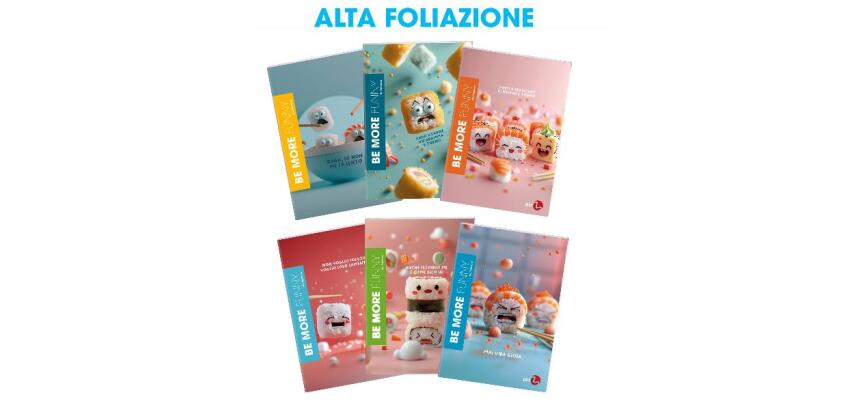 CF 10 QUADERNO MAXI FUNNY A4 100GR RIGATURA C FG 24+1 COVER PESANTE PLASTICA OPACA+SERIGRAFIA LUCIDA SPESSORATA