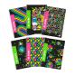 CF 5 QUADERNI MAXI SPIRALATI FLUO A4 80GR RIGATURA 1 RIGO NO FORI DOPPIA COVER 230GR PLASTICA LUCIDA