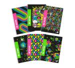 CF 5 QUADERNI MAXI SPIRALATI FLUO A4 80GR RIGATURA 5MM NO FORI DOPPIA COVER 230GR PLASTICA LUCIDA