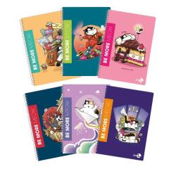 CF 5 QUADERNI MAXI SPIRALATI MEOW A4 80GR RIGATURA 1 RIGO NO FORI DOPPIA COVER 230GR PLASTICA LUCIDA