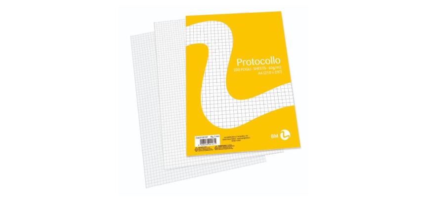 RISMA CARTA PROTOCOLLO A4 60GR RIGATURA 5 MM FG 200