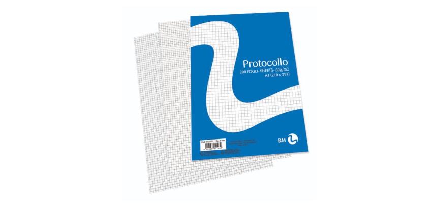 RISMA CARTA PROTOCOLLO A4 60GR RIGATURA 4 MM FG 200