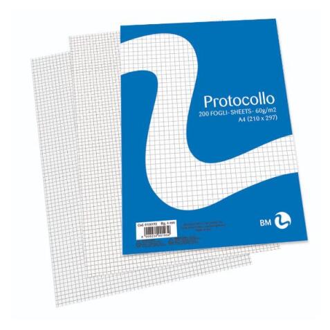 RISMA CARTA PROTOCOLLO A4 60GR RIGATURA 4 MM FG 200