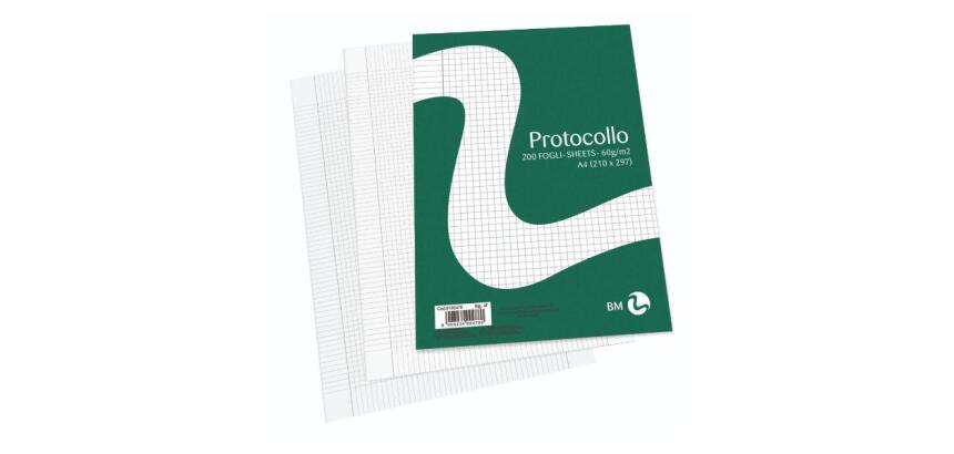 RISMA 200FF PROTOCOLLO A4 60GR RIGATURA 4 F FG 200