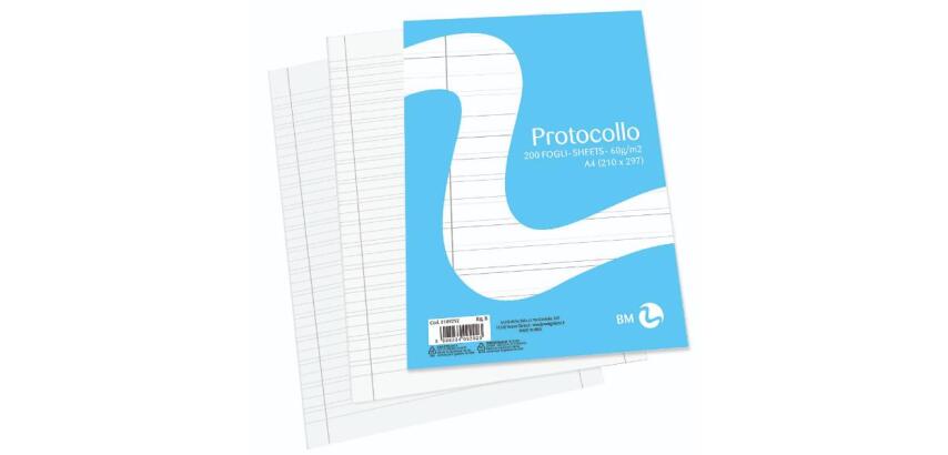 RISMA CARTA PROTOCOLLO A4 60GR RIGATURA B FG 200