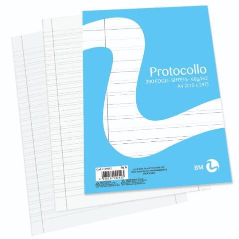 RISMA CARTA PROTOCOLLO A4 60GR RIGATURA B FG 200