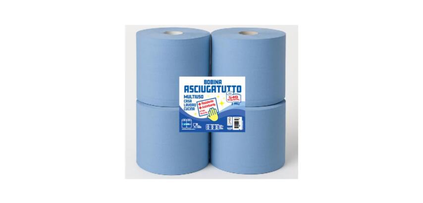 BOBINA ASCIUGATUTTO - 2 VELI BLU - 4 BOBINE