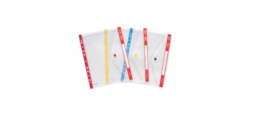 BUSTA C/BOTTONE ED ETICHETTA PERSONALIZZABILE - GIALLO
