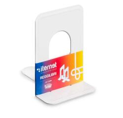 Coppia reggilibri - 12,7 x 16,5 x 16,5 cm - metallo - bianco