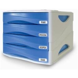 Cassettiera Smile azzurro trasparente 289x380x254 mm  infrangibile  funzionale e modulabile