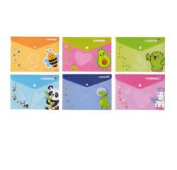 Busta con bottone formato A5 Fancy in 6 colori assortiti