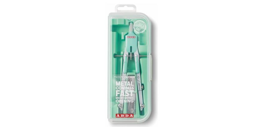 Balustrone Fast Pastel kit in compact-box composto da compasso  ricambi e temperamine apertura rapida pinze e 2 snodi