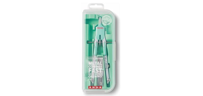 Balustrone Fast Pastel kit in compact-box composto da compasso  ricambi e temperamine apertura rapida pinze e 2 snodi