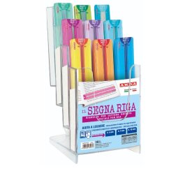 Esp. 36 righelli SEGNARIGA - LETTURA FACILITATA SPECIALI DSA   - pz h.5 mm  pz h.7 mm  pz h.10 mm